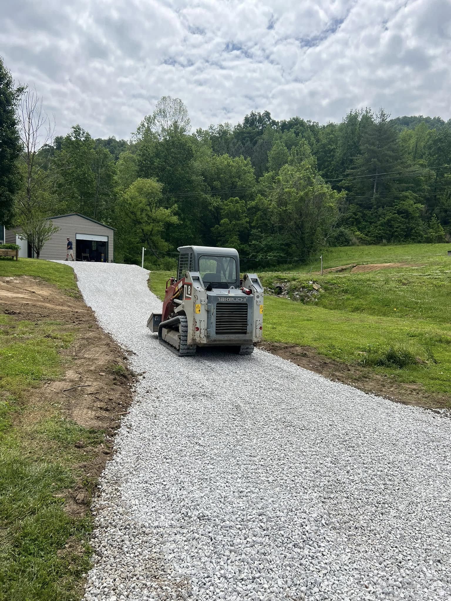 Land clearing project on wooded Kentucky property