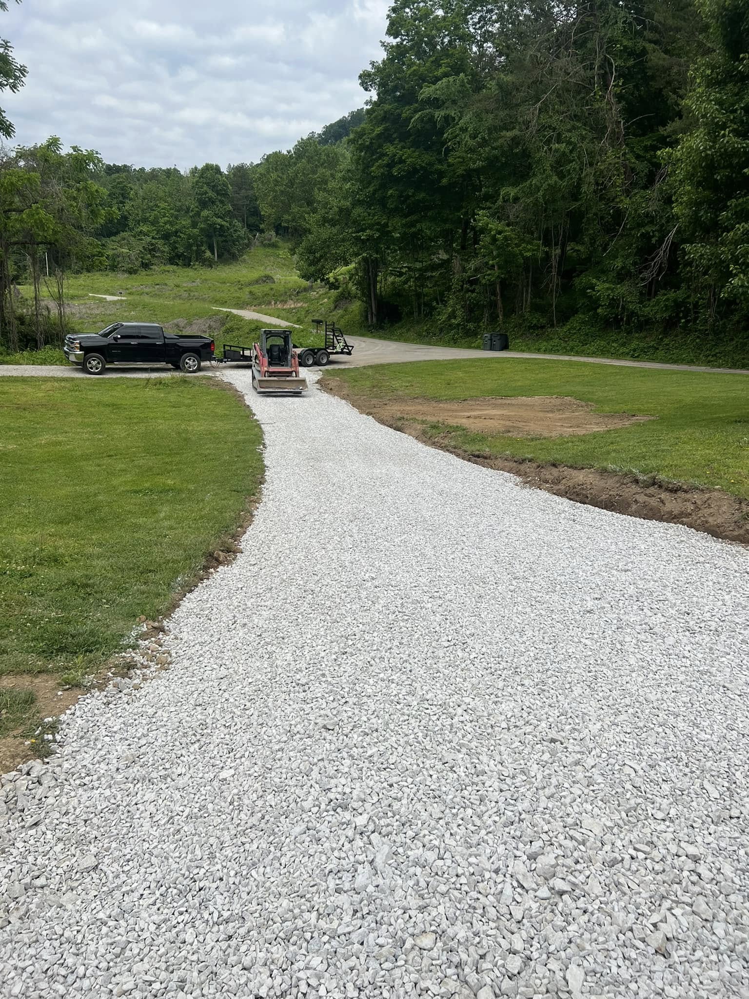 Gravel driveway installation in Kentucky
